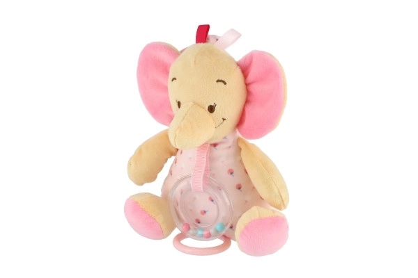 Hrací skříňka - růžový slon 18 cm