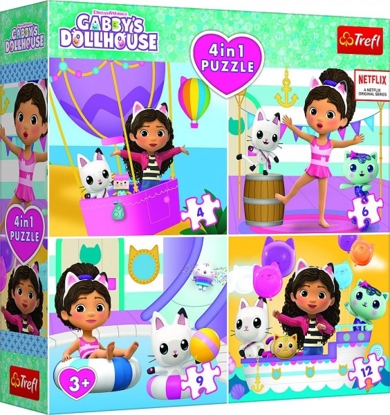 Puzzle Gabby's Dollhouse 4v1