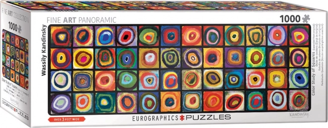 Panoramatické puzzle Barevná studie čtverců 1000 dílků
