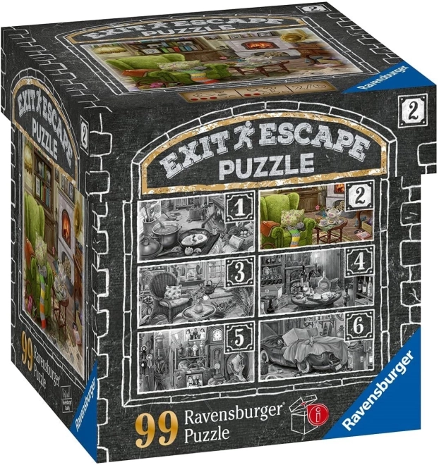 Ravensburger úniková hra EXIT puzzle Strašidelné sídlo: V obývacím pokoji 99 dílků