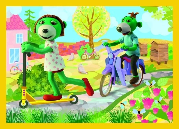 Puzzle 4v1 Rodina Treflíků 20,5x28,5cm v krabici 28x28x6cm