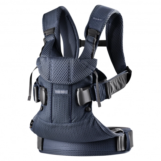 BABYBJORN ONE AIR - dětské nosítko, tmavě modré + bryndák pro ergonomické nosítko One – Modrá