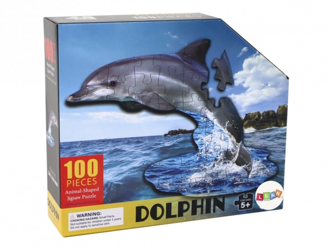 Puzzle 100 dílků s motivem delfína a mořských zvířat
