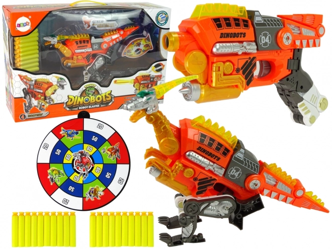 Dinobots 2v1 Velociraptor Pistol na Šipky s Terčem