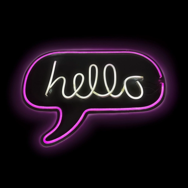Dekorativní LED neonová lampička 'Hello'