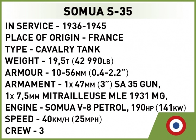 COBI 3093 II WW Somua S-35, 1:72, 99 k