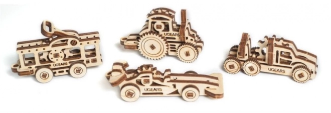 Ugears 3D dřevěné mechanické puzzle Vozidla