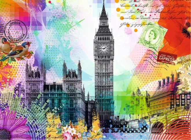 Puzzle Pohlednice z Londýna 500 dílků Ravensburger