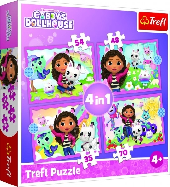 Puzzle 4v1 kocourkův domek Gabi 4+