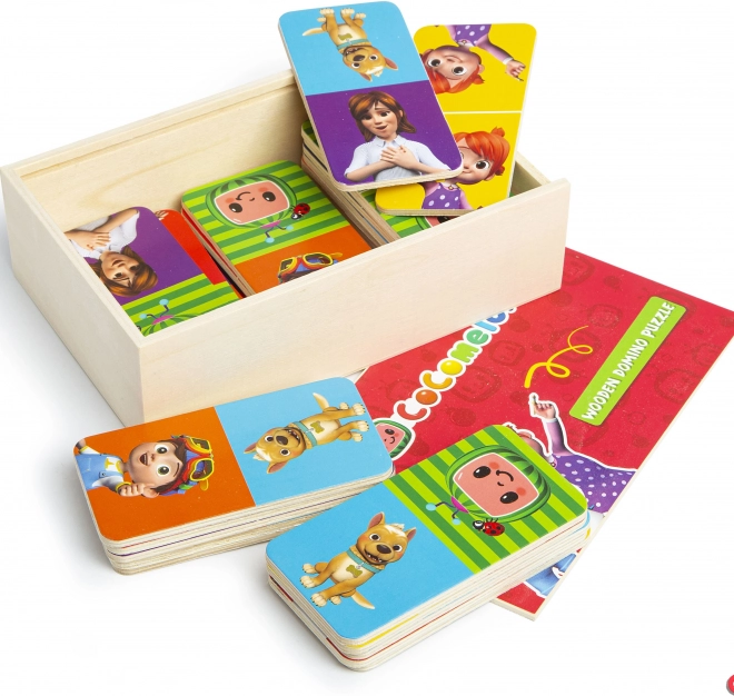 Dřevěné domino puzzle CoComelon