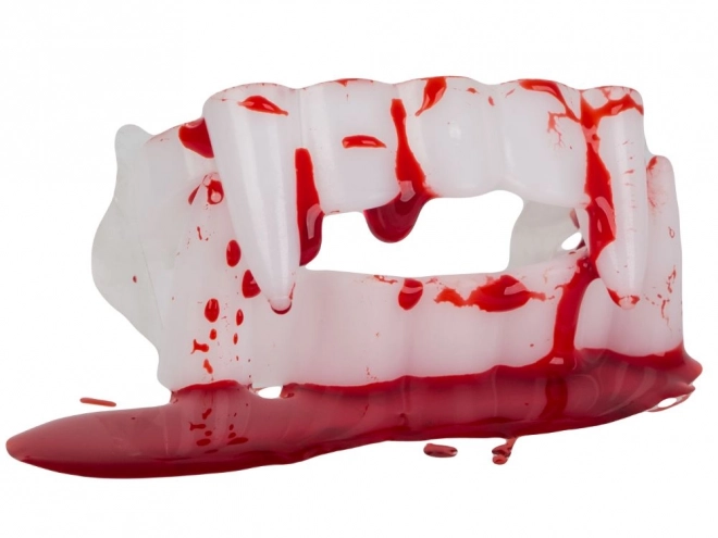 Sada falešných zubů a krve pro Halloween