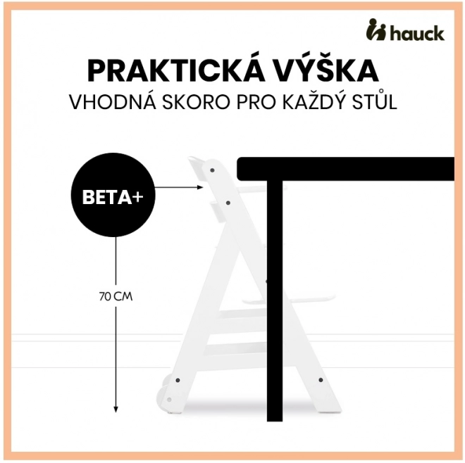 Hauck Beta+ dřevěná rostoucí jídelní židle Bílá