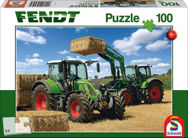 Puzzle SCHMIDT – traktory FENDT 724 Vario a FENDT 716 Vario, 100 dílků
