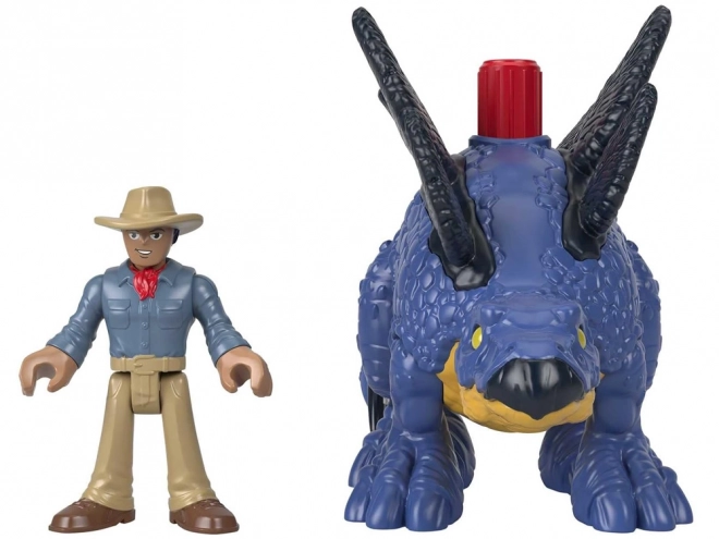 Sada figurek Jurassic World Imaginext Stegosaurus a Dr. Grant