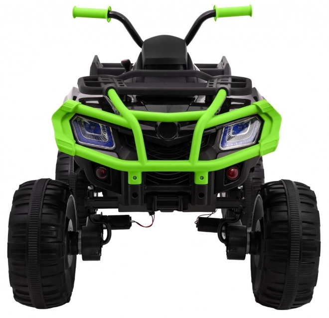 Čtyřkolka XL ATV 2,4GHz na baterie pro děti černá/zelená + dálkové ovládání + pohon 4x4 + nosič zavazadel + pomalý rozjezd + EVA + LED audio