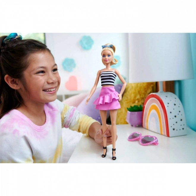 Barbie Fashionistas panenka v pruhovaném topu