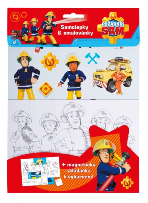 Požárník Sam – Kreativní sada s omalovánkami, magnetkami a samolepkami