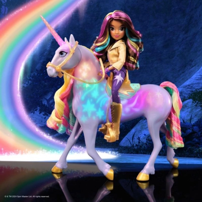 Unicorn Academy světelný jednorožec Wildstar s panenkou Sophií
