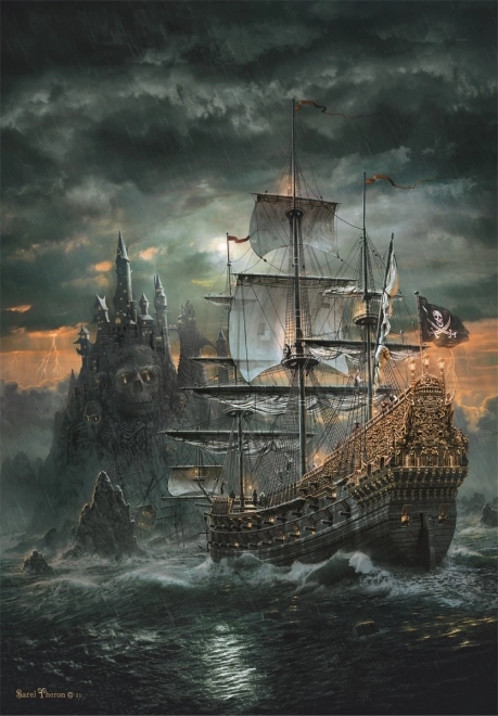 Puzzle 1500 kusů Kompaktní Pirátská loď
