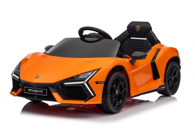 Dětské elektrické auto Lamborghini Revuelto oranžové
