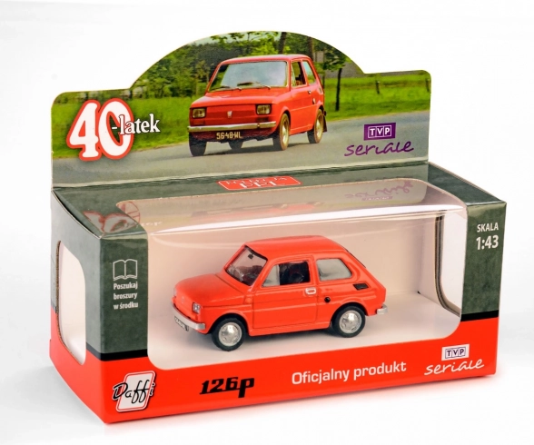 model auta FIAT 126p Czterdziestolatek – červený