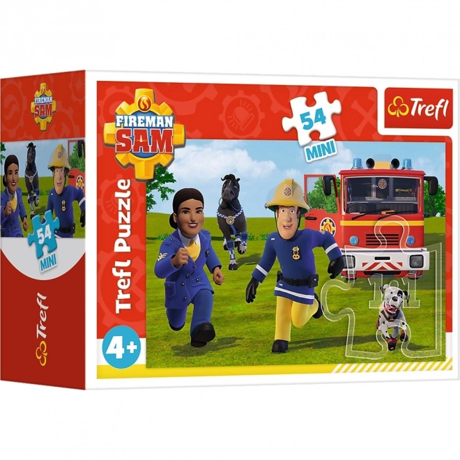 Puzzle Požárník Sam Na vodě