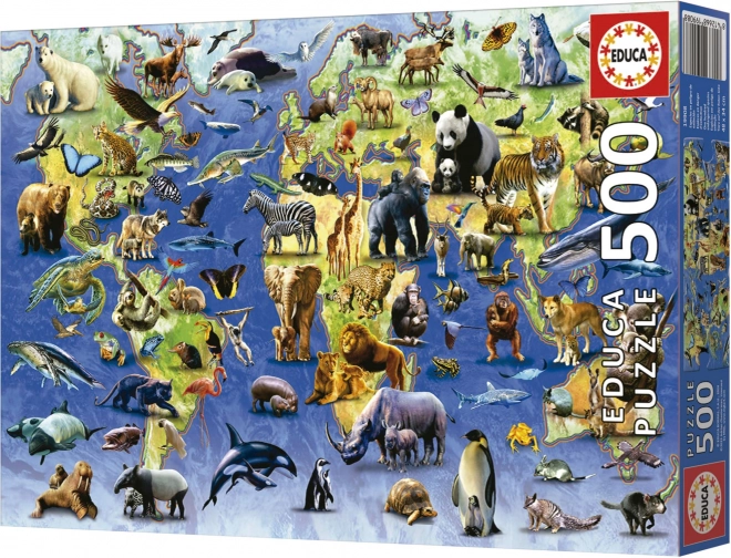 EDUCA Puzzle 100 ohrožených druhů 500 dílků