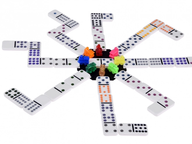 Sada her Domino a Mexican Train s kovovým kufříkem