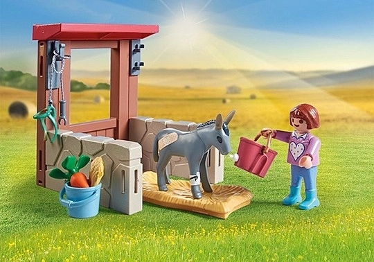 Venkovská figurková sada 71471 Veterinář s osly