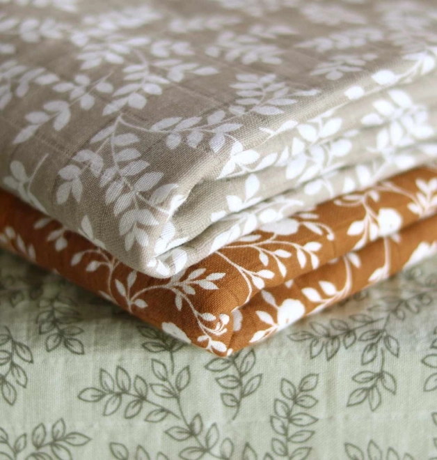 A Little Lovely Company Mušelínová osuška XL blossom – Taupe