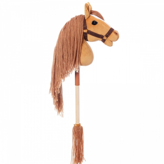 Dřevěný kůň na tyči Hobby Horse HOPPIHORSE Kaštanová hnědá