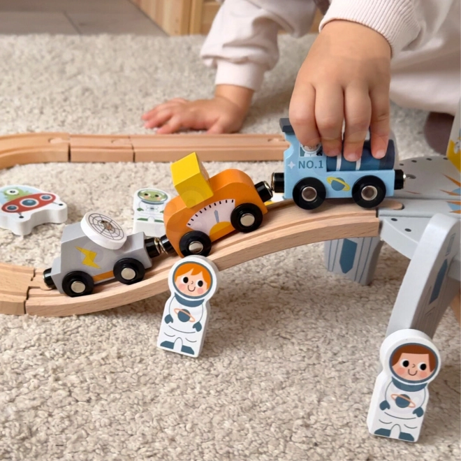 Dřevěná vesmírná kolejnice Tooky Toy