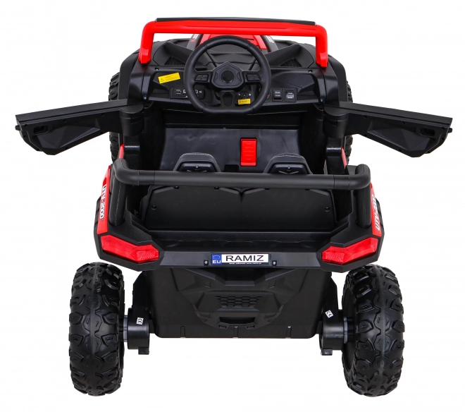 Buggy UTV 2000M mașină de curse cu baterie + sunete MP3 lumini + telecomandă + pornire lentă – Červené