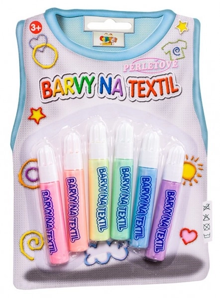 Textilní barvy perleťové 6 ks Creatoys