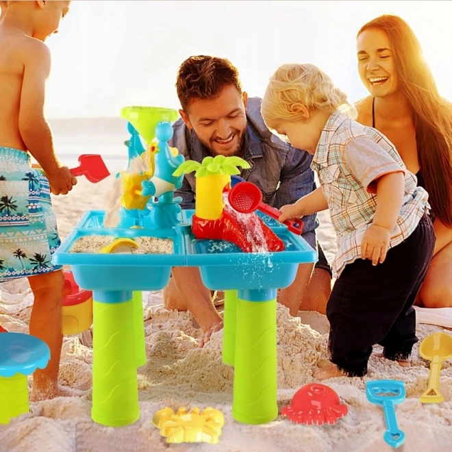 Woopie stolní vodní hračka 2v1 pískoviště s židličkou XL Aquapark