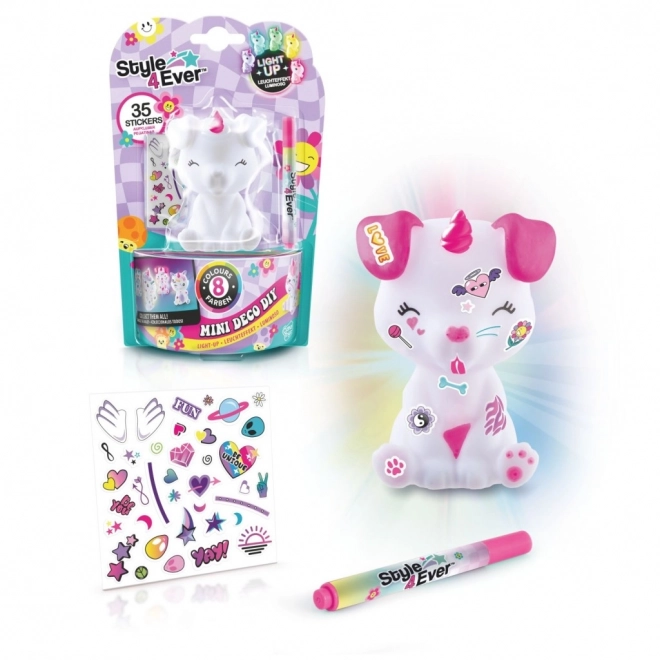 Svítící dekorační figurka STYLE4EVER mini deco, 8 barev