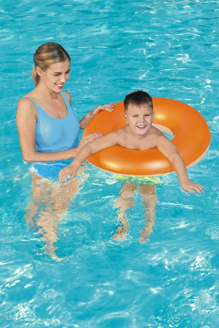 BESTWAY 76cm neonově oranžový dětský plavecký kruh