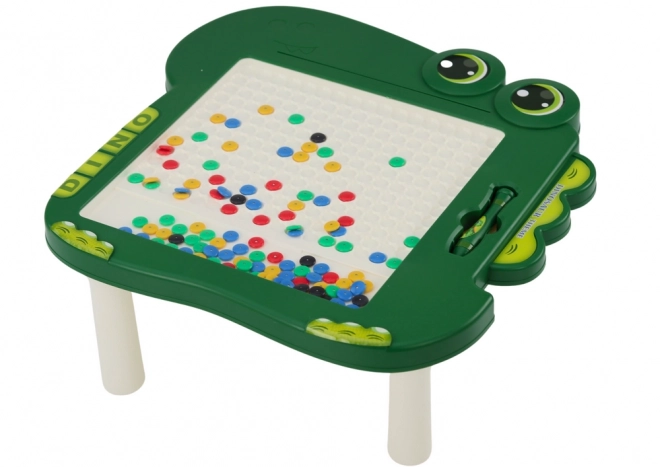 Vzdělávací magnetická tabulka Dinosaur Puzzle Pad Green
