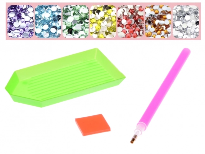 Diamantový kreativní set s nálepkami Zvířátka