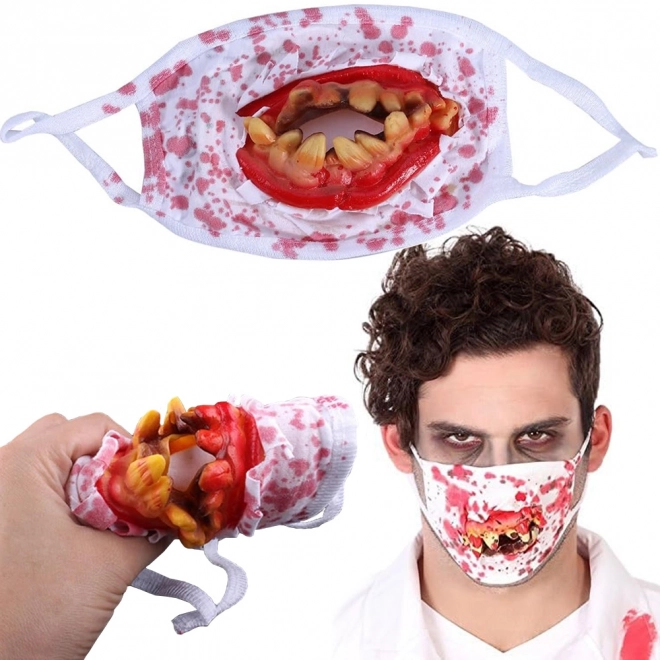Krvavá zuby maska na Halloween