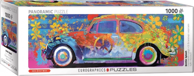 Panoramatické puzzle barevný Volkswagen brouk 1000 dílků