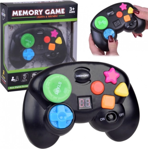 Elektronická paměťová hra ve tvaru gamepadu