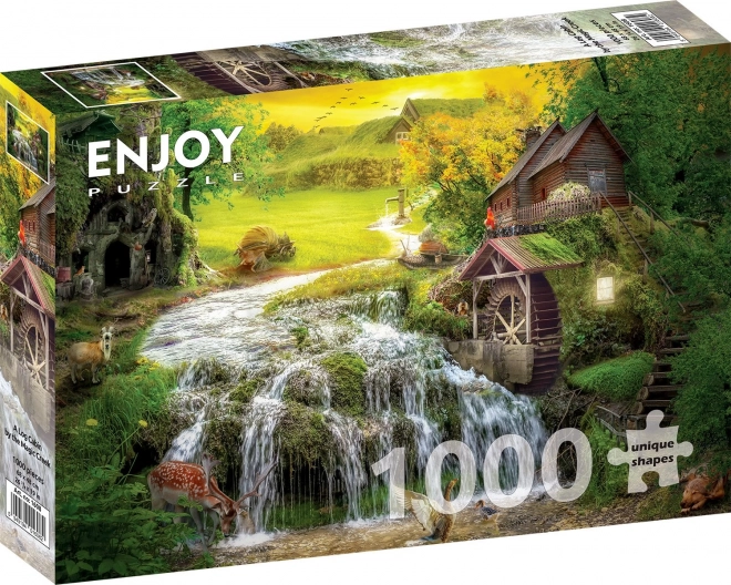 Puzzle Srub u kouzelné říčky 1000 dílků