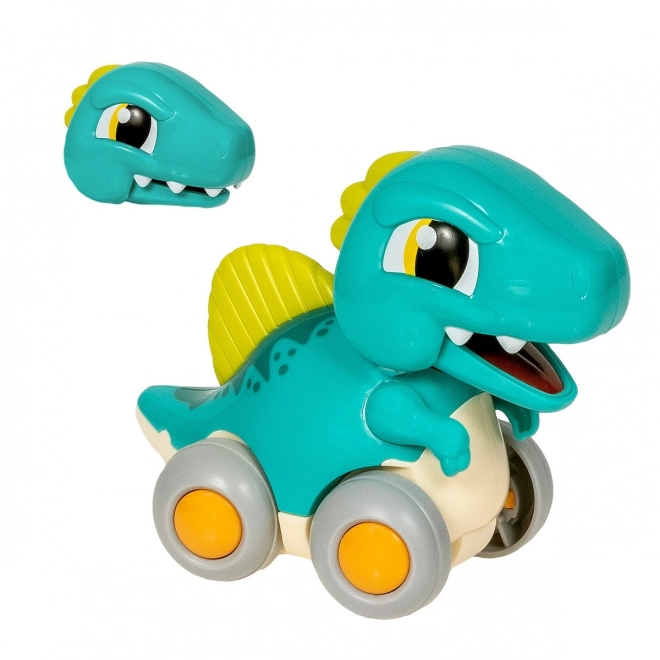 Interaktivní dinosaurus na kolečkách modrý