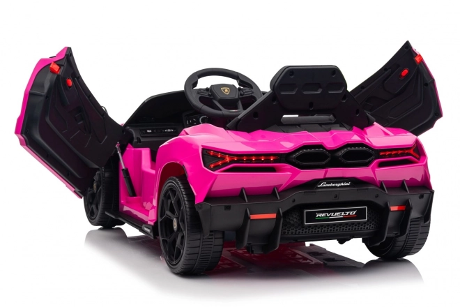 Růžový Lamborghini Revuelto pro děti