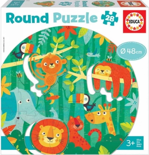 Educa kruhové puzzle Džungle 28 dílků