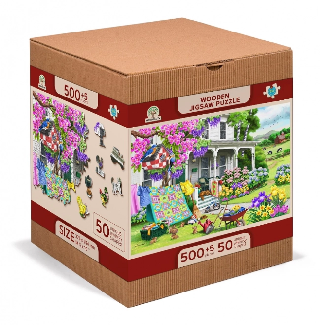 Dřevěné puzzle Venkovská zahrada od WOODEN CITY