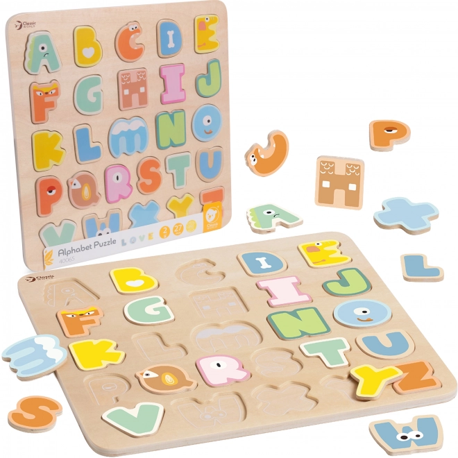 Dřevěné puzzle Montessori učení abecedy