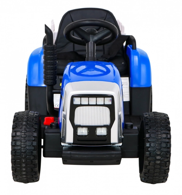 Dětský traktor s přívěsem modrý