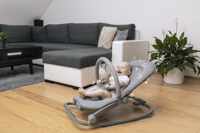 Lehačka Relax s růžovými trojúhelníky